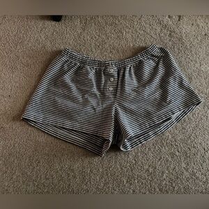 Brandy Melville Black and White Striped Pajama Shorts